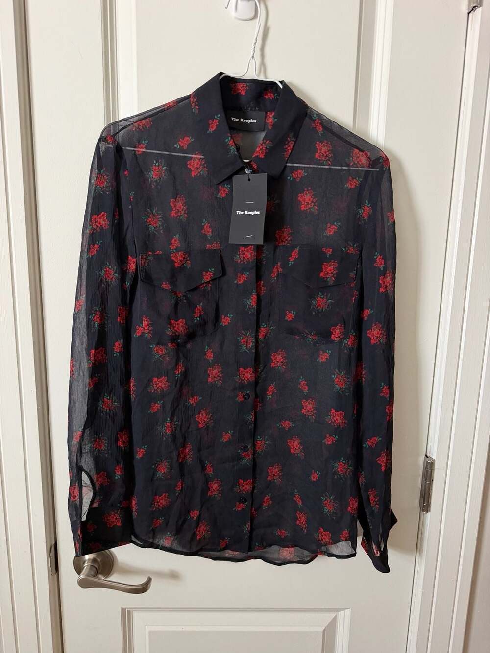 The Kooples Dark Romance Floral Shirt Size P2